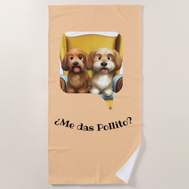 Toalla de Playa “Amiguitos Peludos” Strandtuch (Vorderseite)