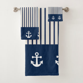 Toalla diseño naútico badhandtuch set
