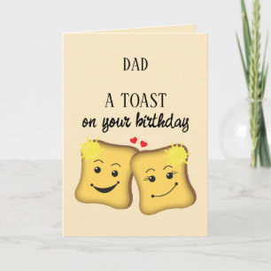 Toast auf deinem Geburtstag Lustiger Lebensmittel- Karte