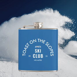 Toast auf den Pisten Après Ski Club Sky Blue Flachmann