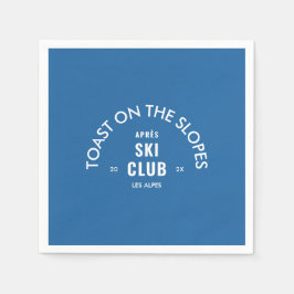 Toast auf den Pisten Après Ski Club Sky Blue Serviette