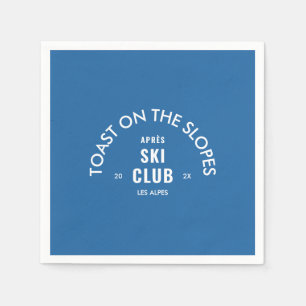 Toast auf den Pisten Après Ski Club Sky Blue Serviette
