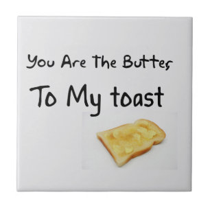 Toast-Brot-Liebe-Wörter Fliese