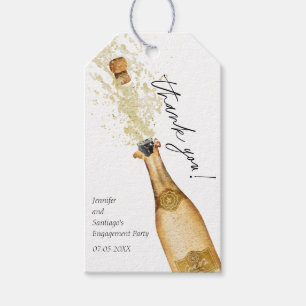 Toast Bubbly Couples Verlobung Fevor Tags Geschenkanhänger