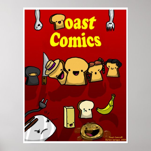 Toast-Comicen Kastenposter Poster (Vorne)