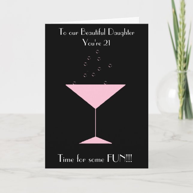 TOAST DAUGHTER 21. BIRTHDAY CARD KARTE (Vorderseite)