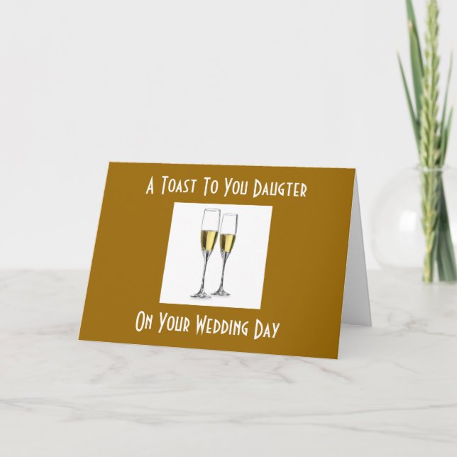 TOAST DAUGHTER AM WEDDING TAG KARTE (Vorderseite)