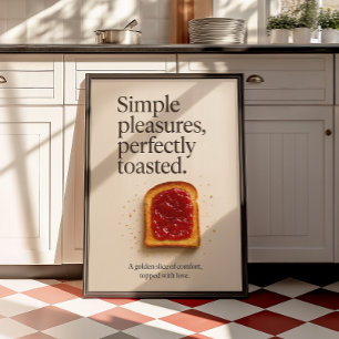 Toast Kitchen Minimalistisch Food Trendkultur Kuns Poster
