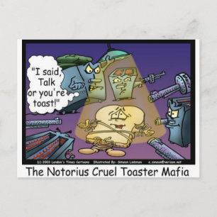 Toast Mafia Lustige Verrückte Cartoon Geschenke &  Postkarte
