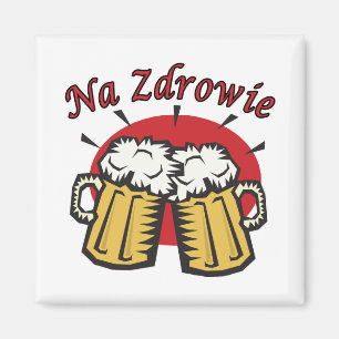Toast Na Zdrowie mit den Bier-Tassen Magnet