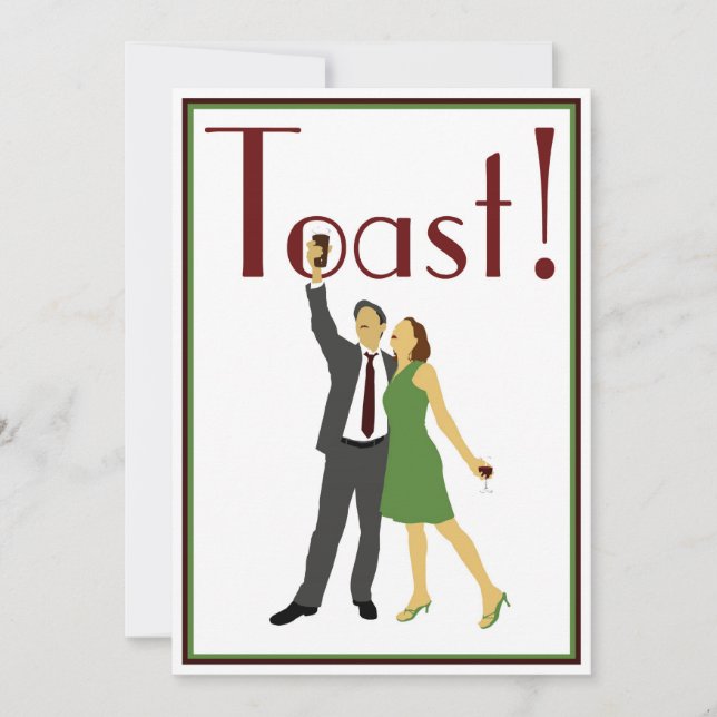 Toast! Probe Abendessen / Party Einladung (Vorderseite)