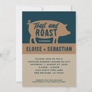 Toast & Roast Schwein Braten Party Einladung