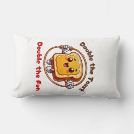 Toast Sandwich Peanut Butter Cartoon Jump Rope Lendenkissen