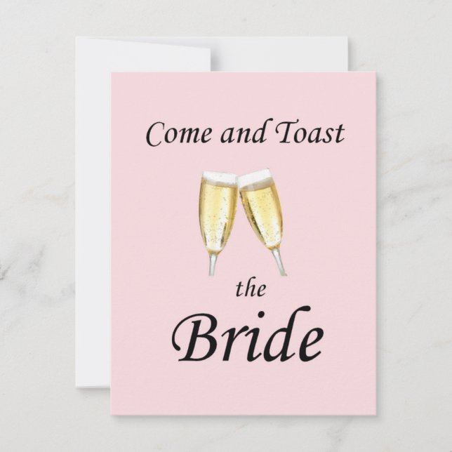 Toast the Bride Junggeselinnen-Abschied Einladung (Vorderseite)