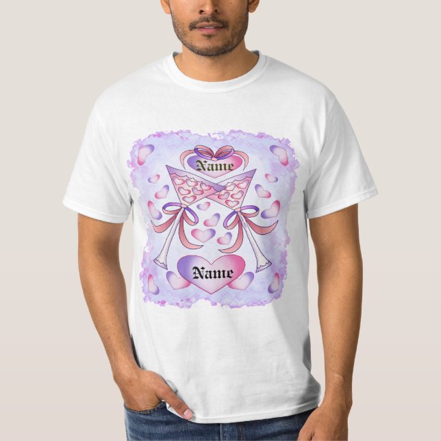 Toast to Liebe maßgeschneiderter Hochzeitsstich T  T-Shirt (Vorderseite)