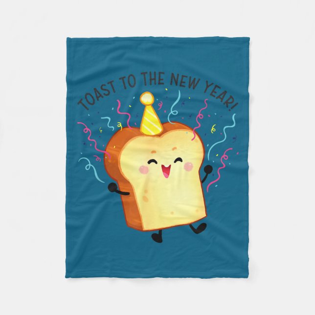 Toast To The New Year Pun  Fleecedecke (Vorderseite)