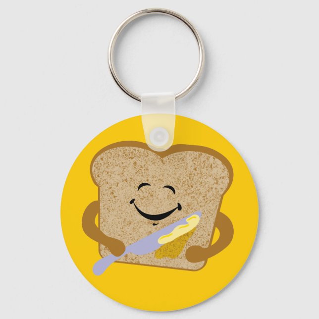 Toast und Butter Schlüsselanhänger (Vorderseite)