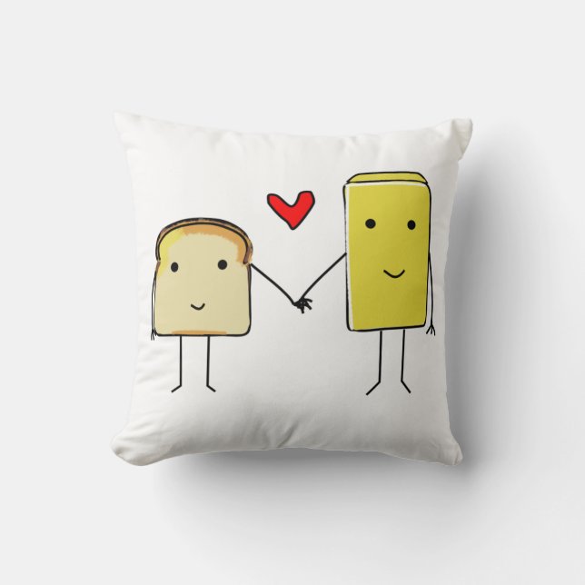 Toast- und Butterkissen Kissen (Vorderseite)