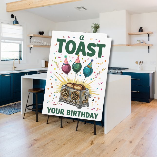 Toast your Birthday - Fun Celebration Karte (Von Creator hochgeladen)