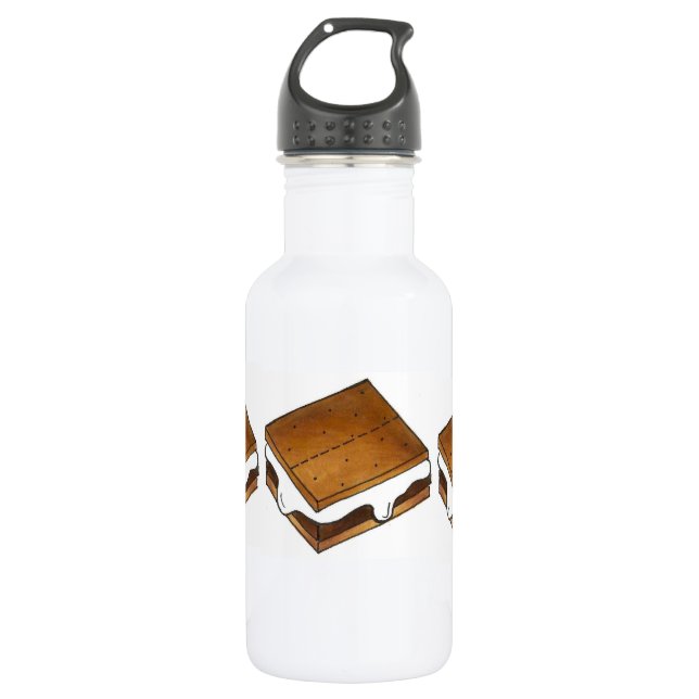 Toasta Marshmallow Smore Smores Campingplatz Wasse Edelstahlflasche (Vorderseite)