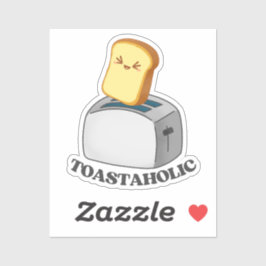 Toastaholic Toaster Niedlich Kawaii Toast Puck Sti Aufkleber