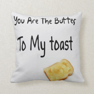 Toastbrot, Liebe-Wörter Kissen