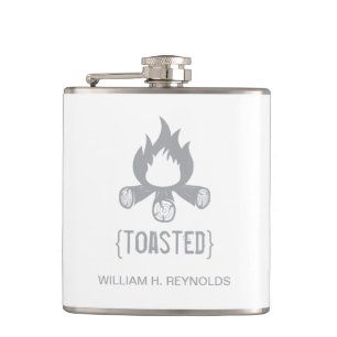 {TOASTED} Brautparty Toasted Campfire (grau) Flachmann