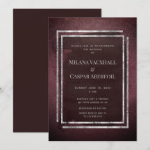 Toasted Burgundy & Silver Frame Wedding oder Party