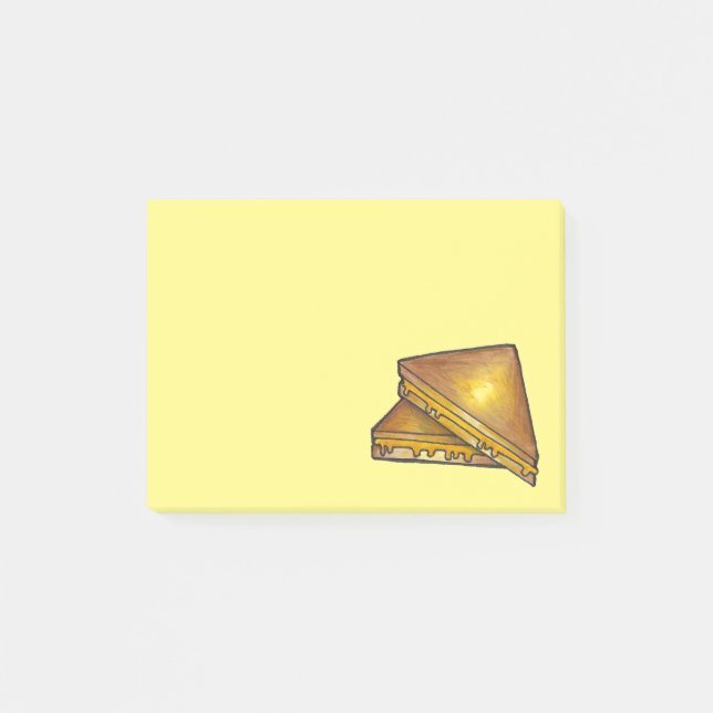 Toasted Cheese Toastie Sandwich Feinschmecker Post-it Klebezettel (Vorderseite)