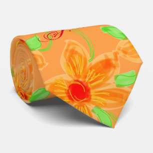 Toasted Coconut Floral Krawatte