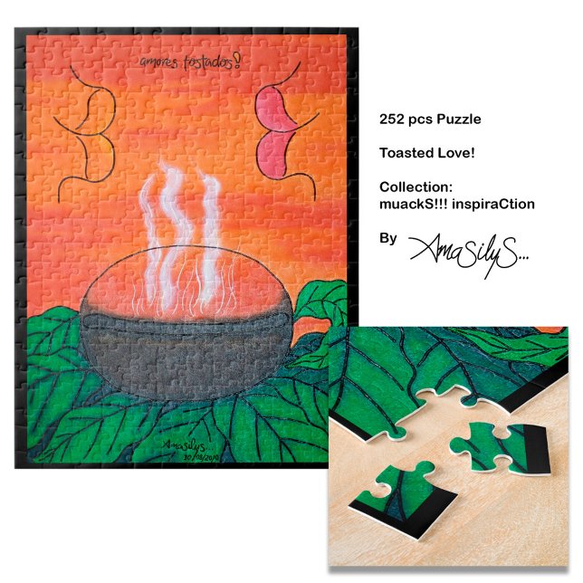 Toasted Love muackS!!! - AmaSilyS - 252 pcs Art (Have fun putting together this coffee-inspired puzzle!)