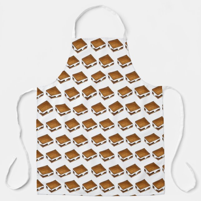 Toasted Marshmallow Campfire Feuer S'mores Schürze (Vorderseite)