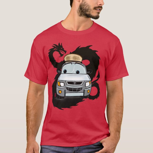 Toaster auf dem Drachen T-Shirt (Vorderseite)