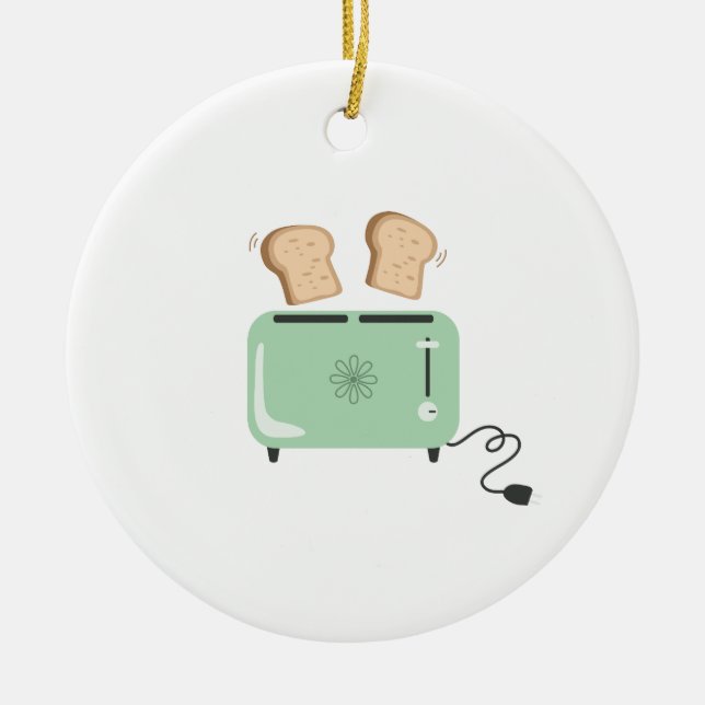 Toaster Keramik Ornament (Vorne)