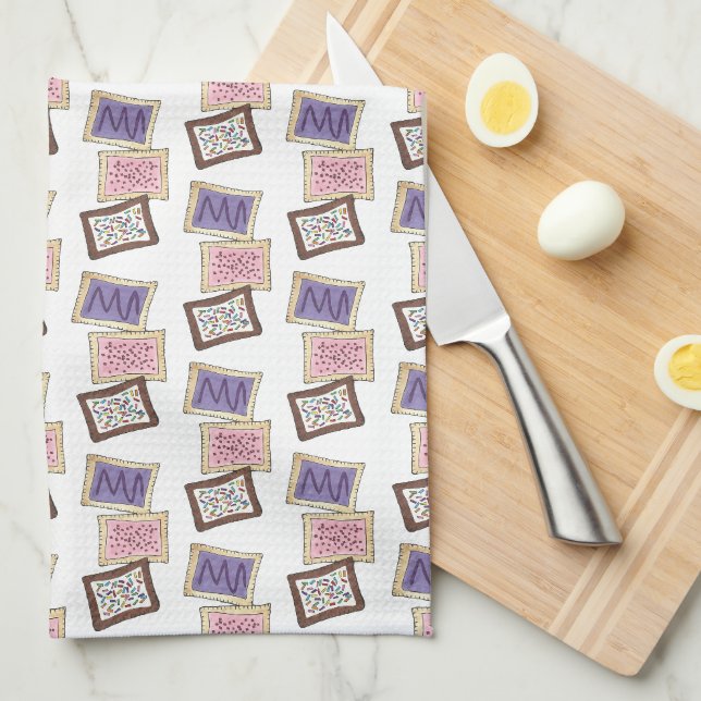Toaster Pastries Frühstück Konditorei Junk Food Fe Küchentuch (Viertel Falte)