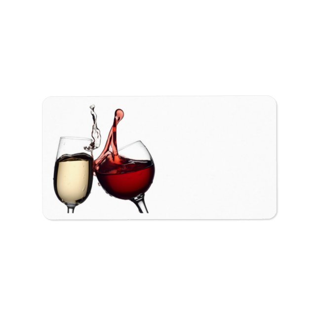 "TOASTING WINE GLASSES" ÉTIQUETTES D'ADRESSE DE RE (Devant)