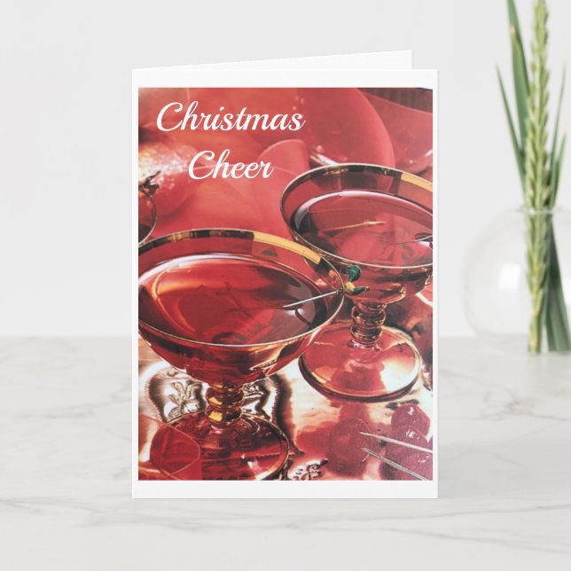 TOASTING ***YOU*** UND SENDING CHRISTMAS "CHEER" KARTE (Vorderseite)