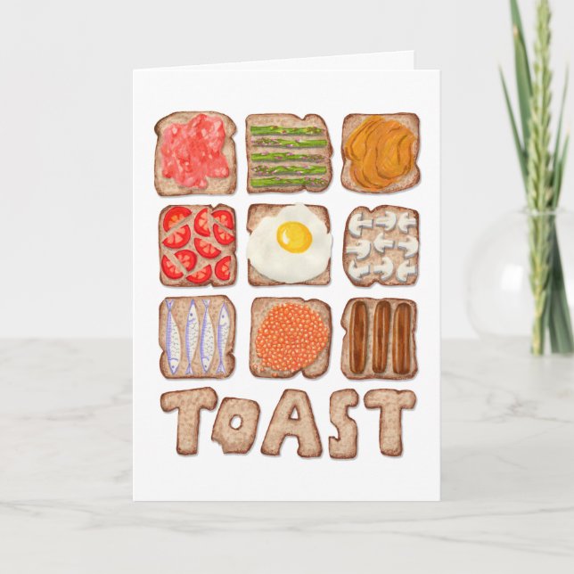 Toastkarte für das Frühstück Karte (Vorderseite)
