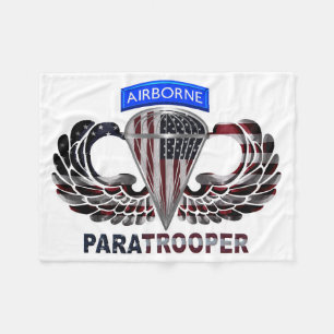 Toasty Warm American Im Flugzeug Paratrooper Flag Fleecedecke