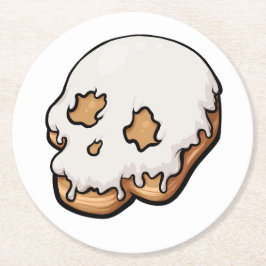 Toath Sweet Skull Doughnut Runder Pappuntersetzer