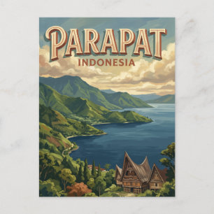 Toba-See Parapat Indonesien Postkarte