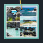 Tobacco Bay Beach, Bermuda Keramikornament<br><div class="desc">Tobacco Bay Beach,  Bermuda ist ein winziger,  aber berühmter Strand in St. George's Parrish. Der Strand ist von großen Kalksteinen und blauem Wasser umgeben. celeste@khoncepts.com</div>