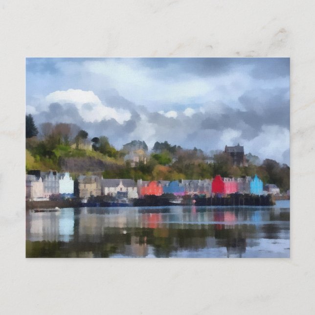 Tobermory Harbour Postkarte (Vorderseite)