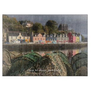 Tobermory, Insel Mull, Schottland. Schottische Sze Schneidebrett