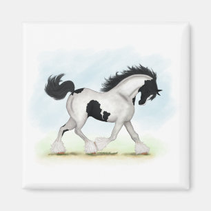 Tobiano Sinti und Roma Vanner Horse Magnet