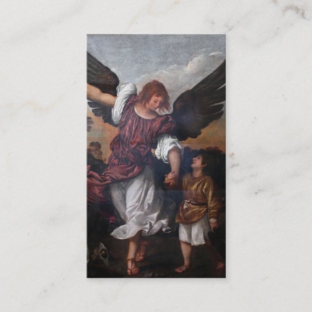 Tobias und das Erzengel-RAPHAEL - Titian Visitenkarte (Vorderseite)
