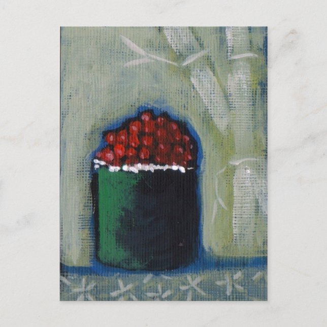 Tobiko Sushi Postkarte von Campbell Jane (Vorderseite)
