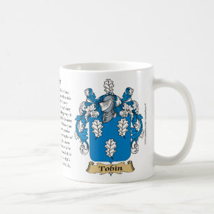 Tobin, der Ursprung, die Bedeutung und das Wappen Kaffeetasse