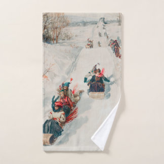"Tobogganing", Chromolithograph, Louis Prang & Co.
