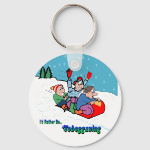 Tobogganing Schlüsselanhänger